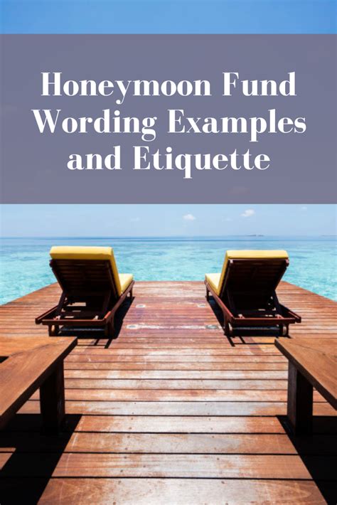 Honeymoon Fund Wording Examples and Etiquette .